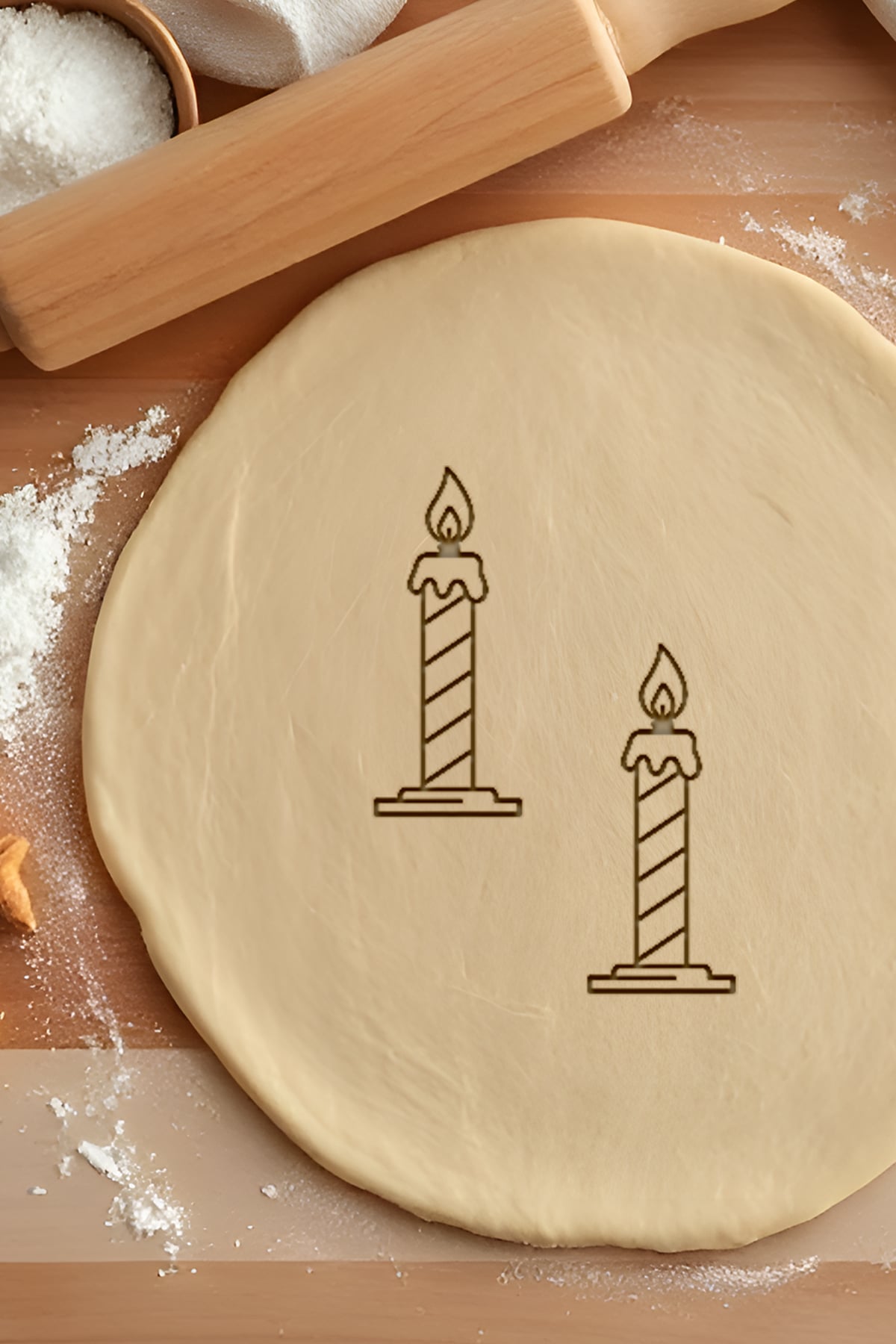 Candle Cookie Cutter, Biscuit Cutter 3d model
