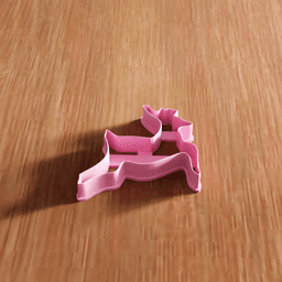 Reindeer Cookie Cutter Stamp Utensil 3d model