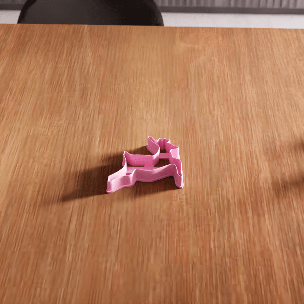 Reindeer Cookie Cutter Stamp Utensil 3d model