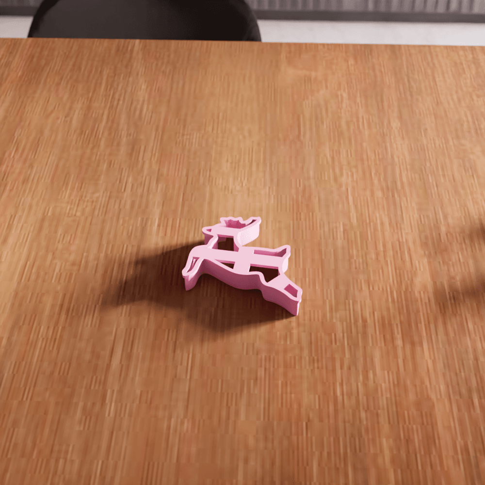 Reindeer Cookie Cutter Stamp Utensil 3d model