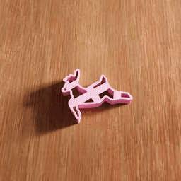 Reindeer Cookie Cutter Stamp Utensil 3d model