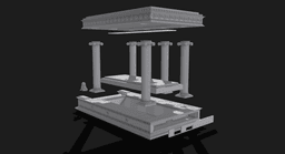 Olympus Podium - Premium 1/64 Scale LED Display Stand & Diorama Showcase 3d model