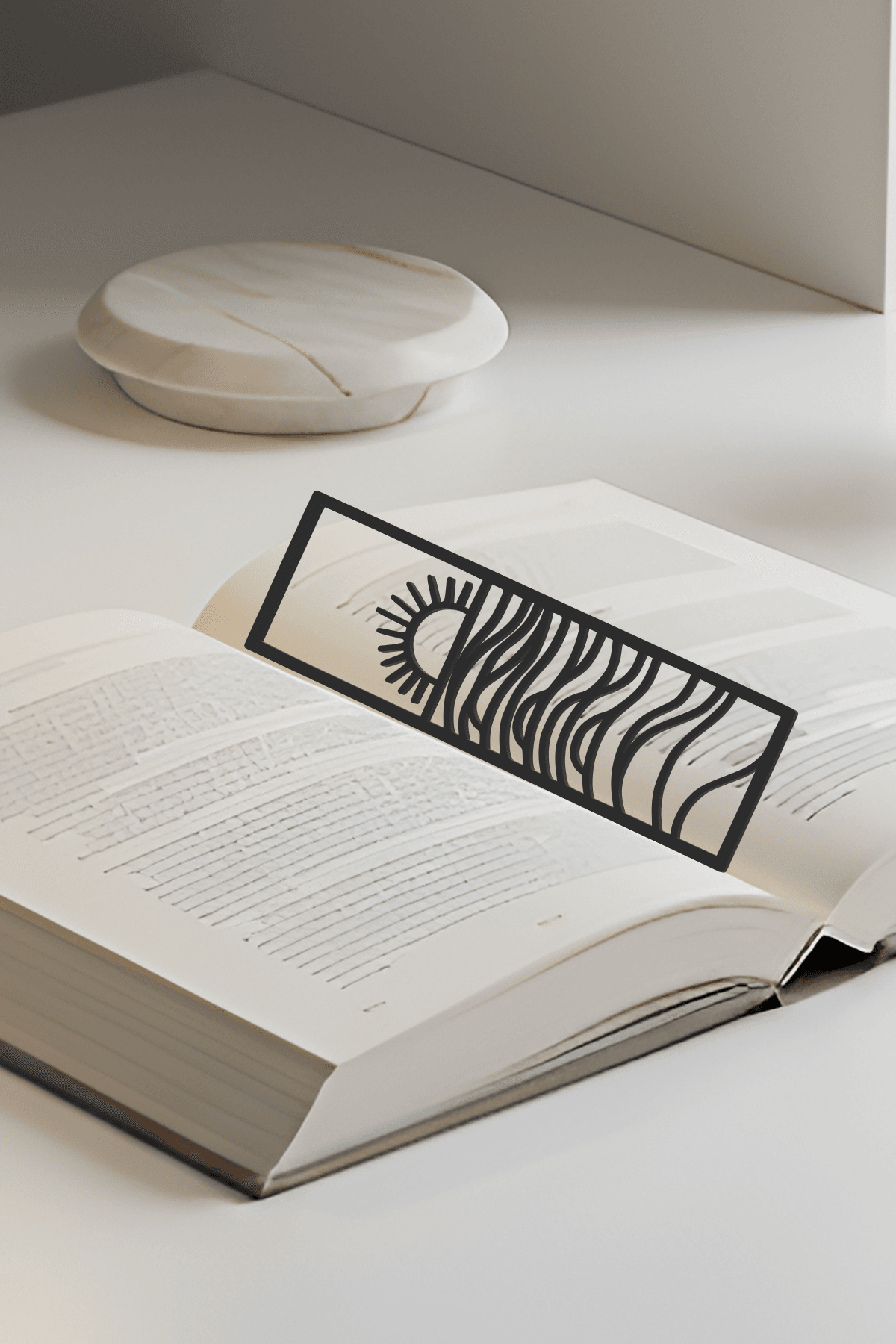 Sun Bookmark, Gift Bookmark 3d model