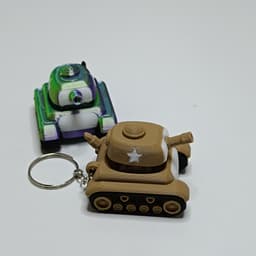 Tank Fidget Clicker (Keychain and Loopless Variant) 3d model