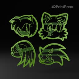 Sonic Cookie Cutter set 3d model