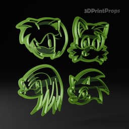 Sonic Cookie Cutter set 3d model