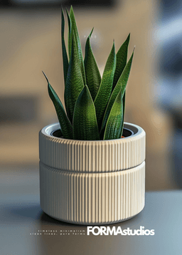Planter with drip tray large format - FORMAstudios P018 3d model