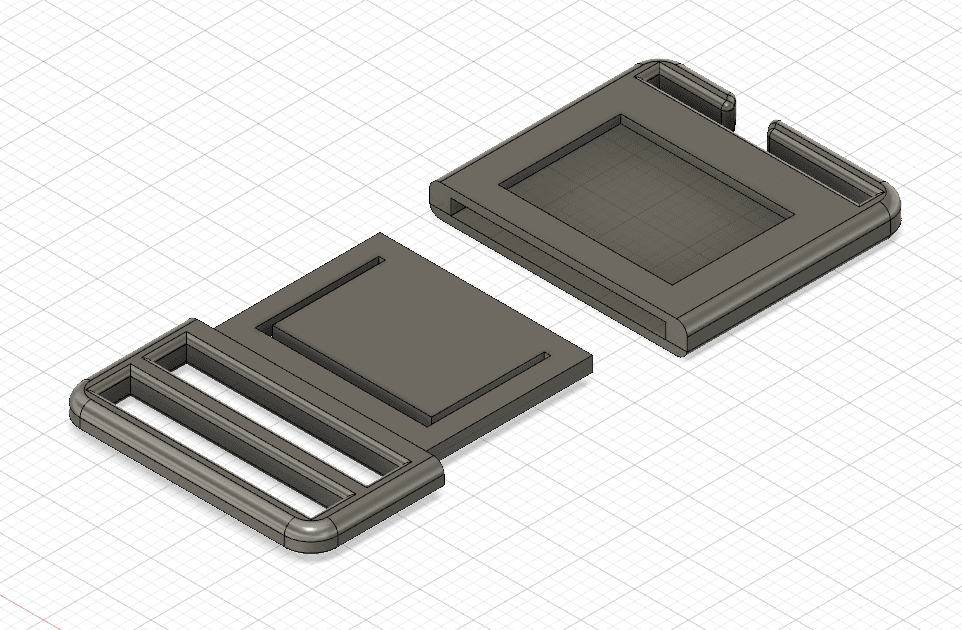 Strap clip for caps 3d model