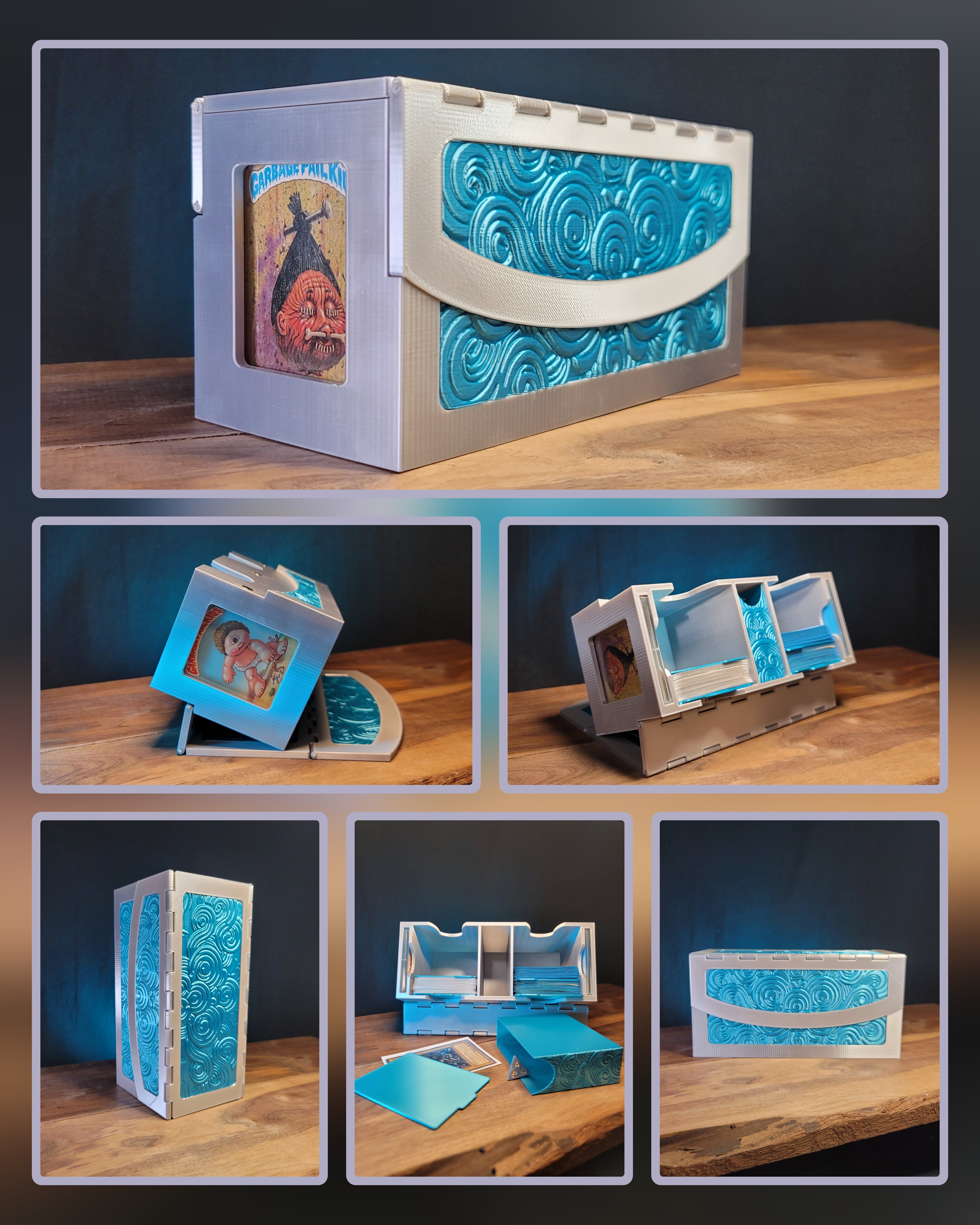 Folding Card Box with multiple panel styles 3d model