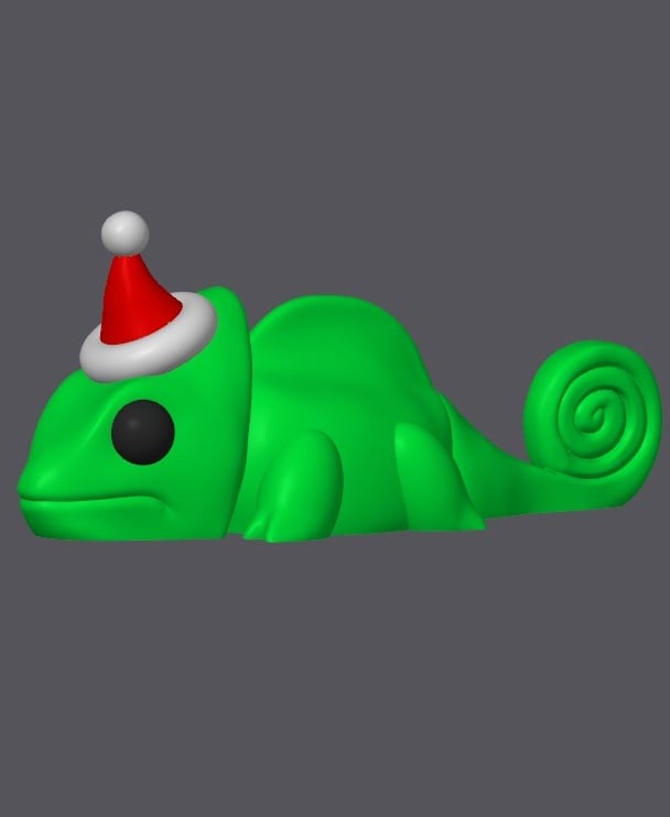 Christmas Chameleon - Mini Monster #4 3d model
