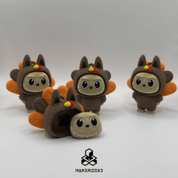 Turkey Bubu Clicker(Thanksgiving Labubu) 3d model