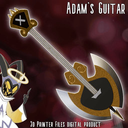 Adam Guitar Axe Hazbin Hotel 3d model