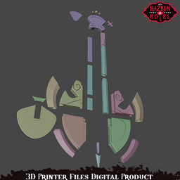 Adam Guitar Axe Hazbin Hotel 3d model