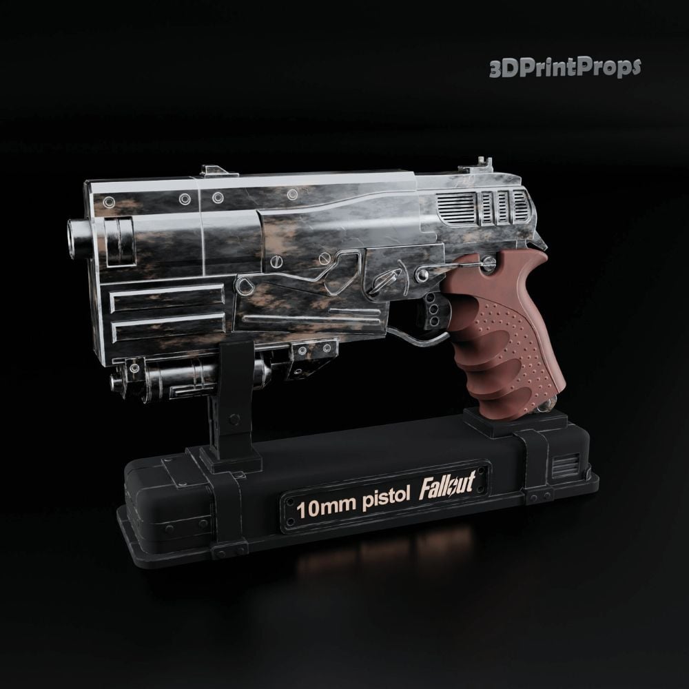 Fallout 10mm pistol - 3D Model For 3D Printing 3d model
