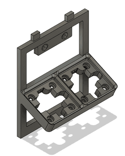 The Stackable Wall Mountable Gridfinity base! 3d model
