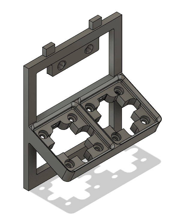 The Stackable Wall Mountable Gridfinity base! 3d model