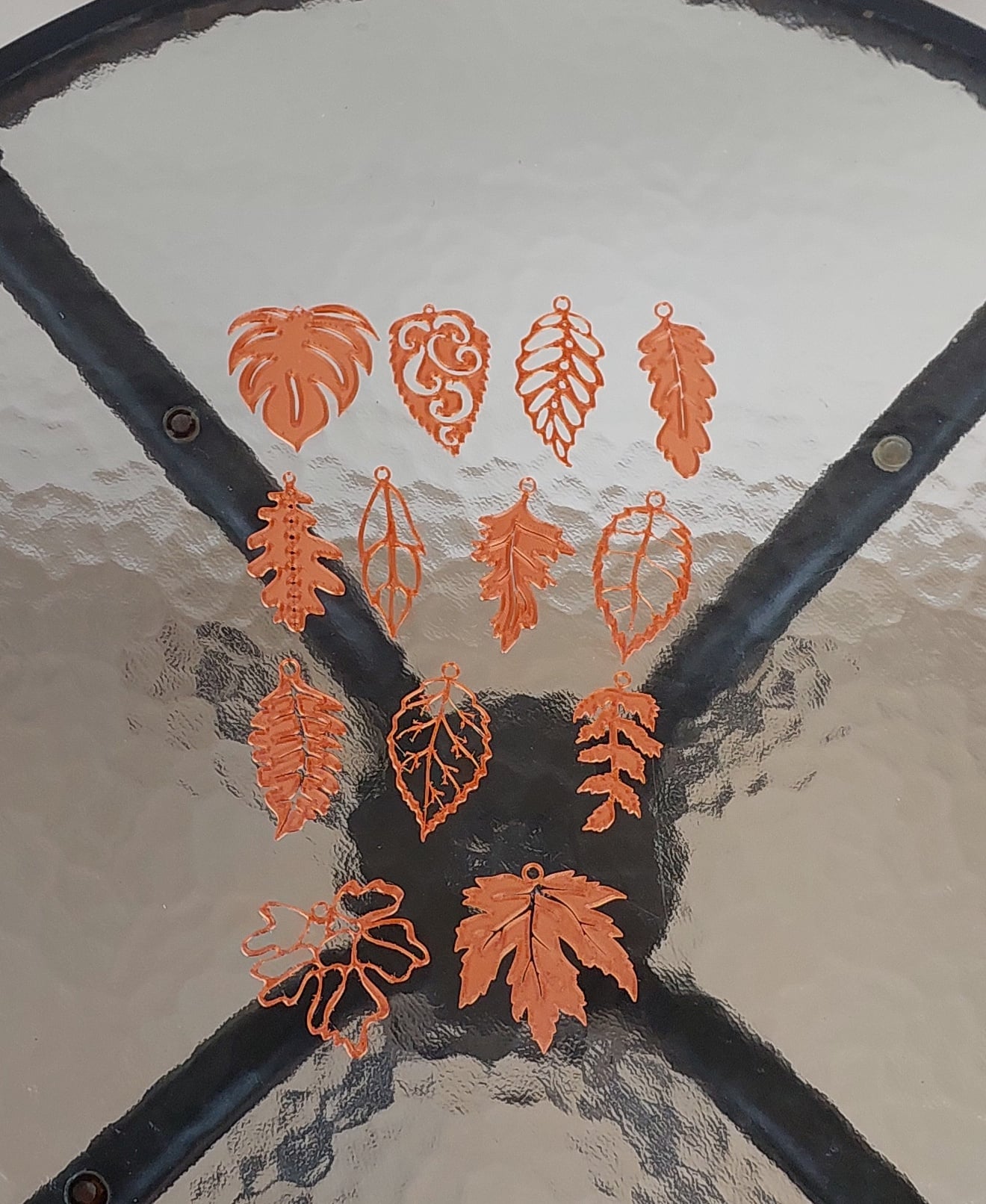 Leaf Design Earrings 3d model