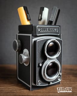 VINTAGE ROLLEICORD CAMERA PEN HOLDER 3d model