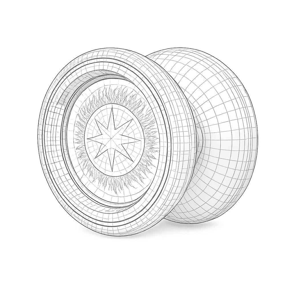 Futuristic Fire Core Yo-Yo 3d model