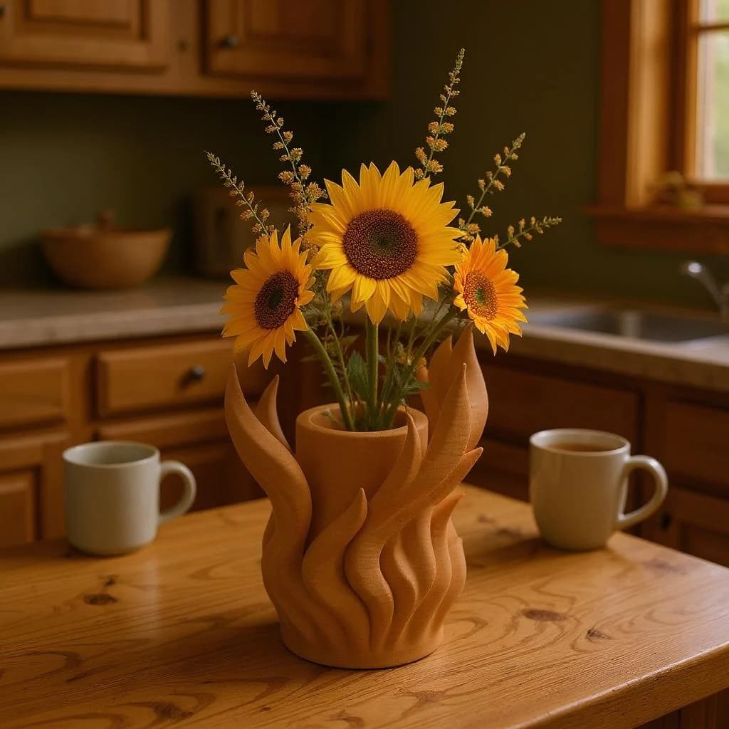Flame Nest Vase – Serene Fire 3d model