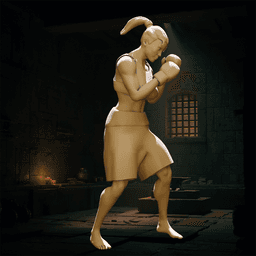 Female Boxer v1 3d model