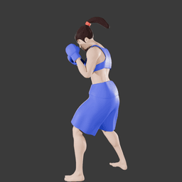 Female Boxer v1 3d model