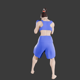 Female Boxer v1 3d model