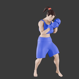 Female Boxer v1 3d model