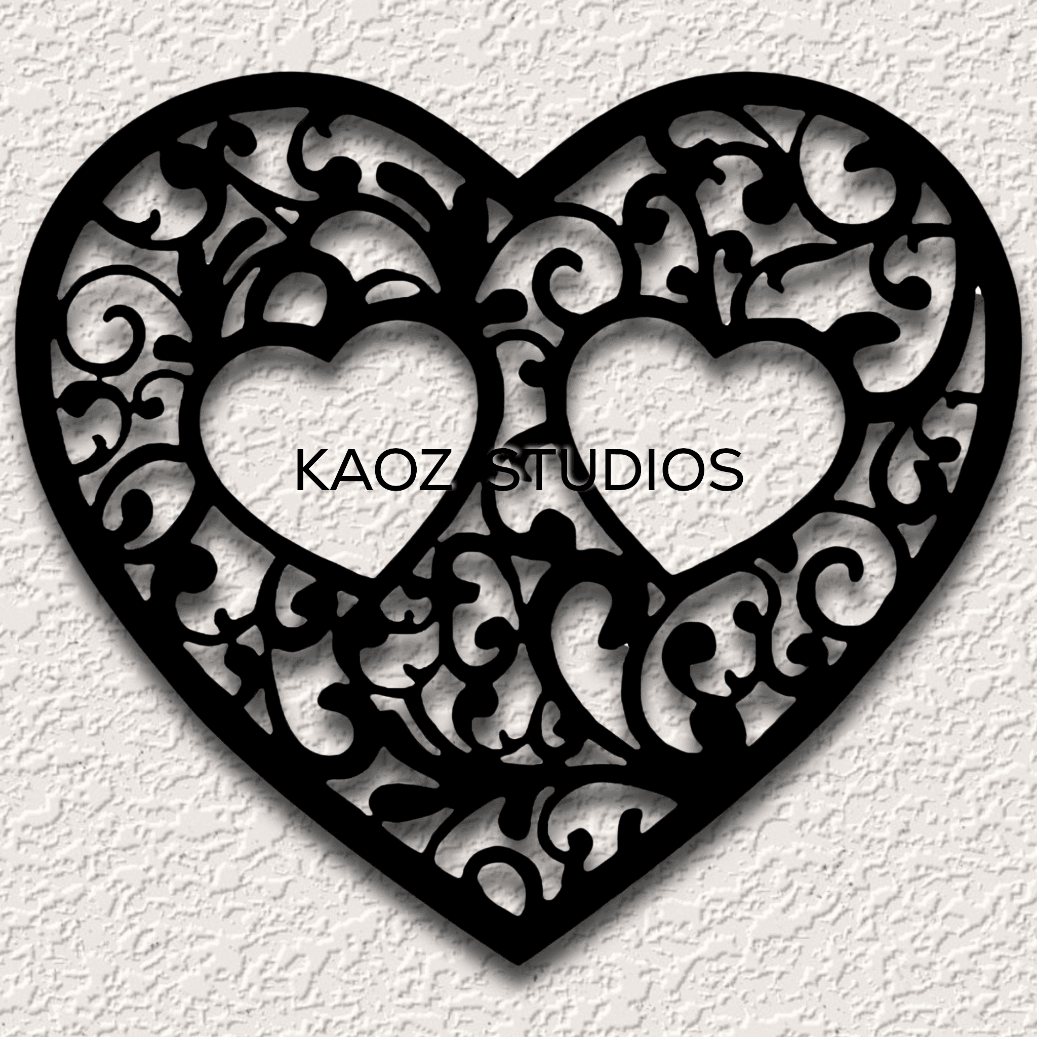 heart frame wall art hearts wall decor couples frame decoration love 3d model