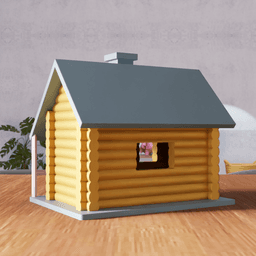 Log Cabin House - Rustic Wooden Cottage 3d model