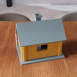 Log Cabin House - Rustic Wooden Cottage 3d model