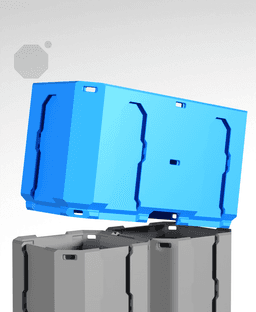4x4x1.5 - Simple Walls - Universal Click-In Multibin Shell Extension 3d model