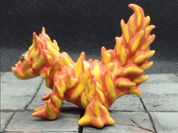 Fire Elemental Miniature 3d model