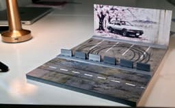 1/64 JDM Drift Diorama | Sakura Mountain Pass Display Base 3d model