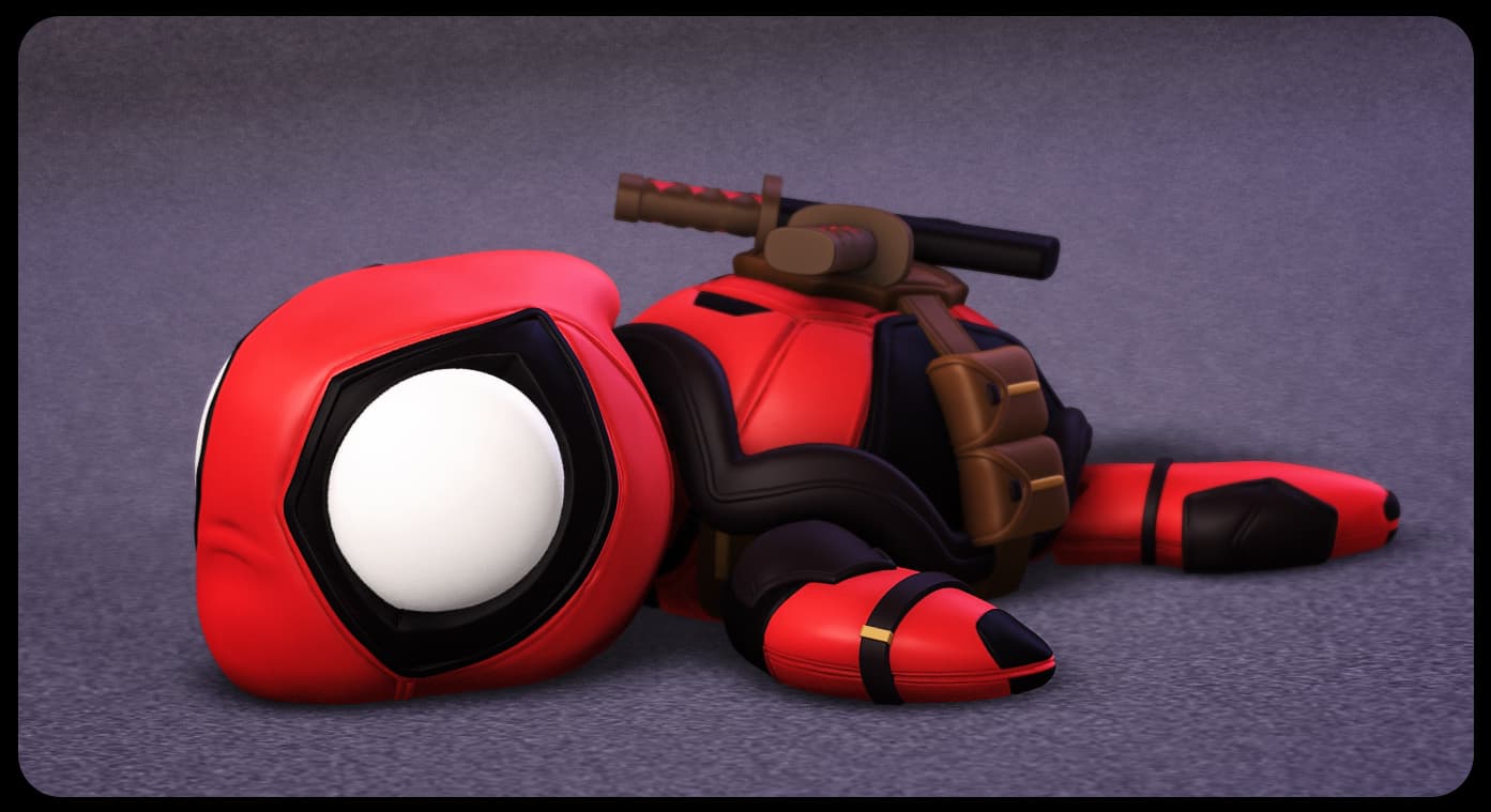 Super Turtles Deadpool 3d model
