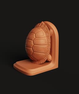 Geometric Turtle Shell Bookends | Modern Animal Book Stand | Sea Turtle Home Decor 3d model