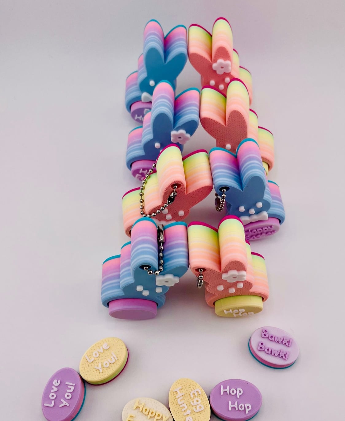 Candy Bunny Clicker Key Chain Bawk! Bawk! 3d model
