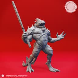 Troglodyte Champion - Tabletop Miniature (Pre-Supported) 3d model