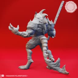 Troglodyte Champion - Tabletop Miniature (Pre-Supported) 3d model