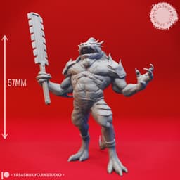 Troglodyte Champion - Tabletop Miniature (Pre-Supported) 3d model