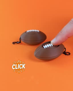 Football Fidget Clicker Keychain 3d model