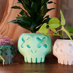 Cartoon Skull Planter 3d model