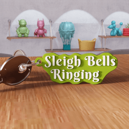 Sleigh Bells Ringing Christmas Keychain 3d model
