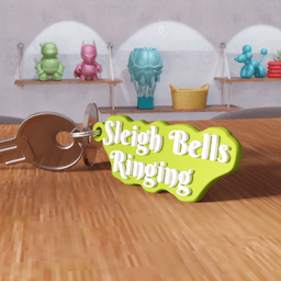 Sleigh Bells Ringing Christmas Keychain 3d model