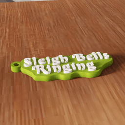 Sleigh Bells Ringing Christmas Keychain 3d model