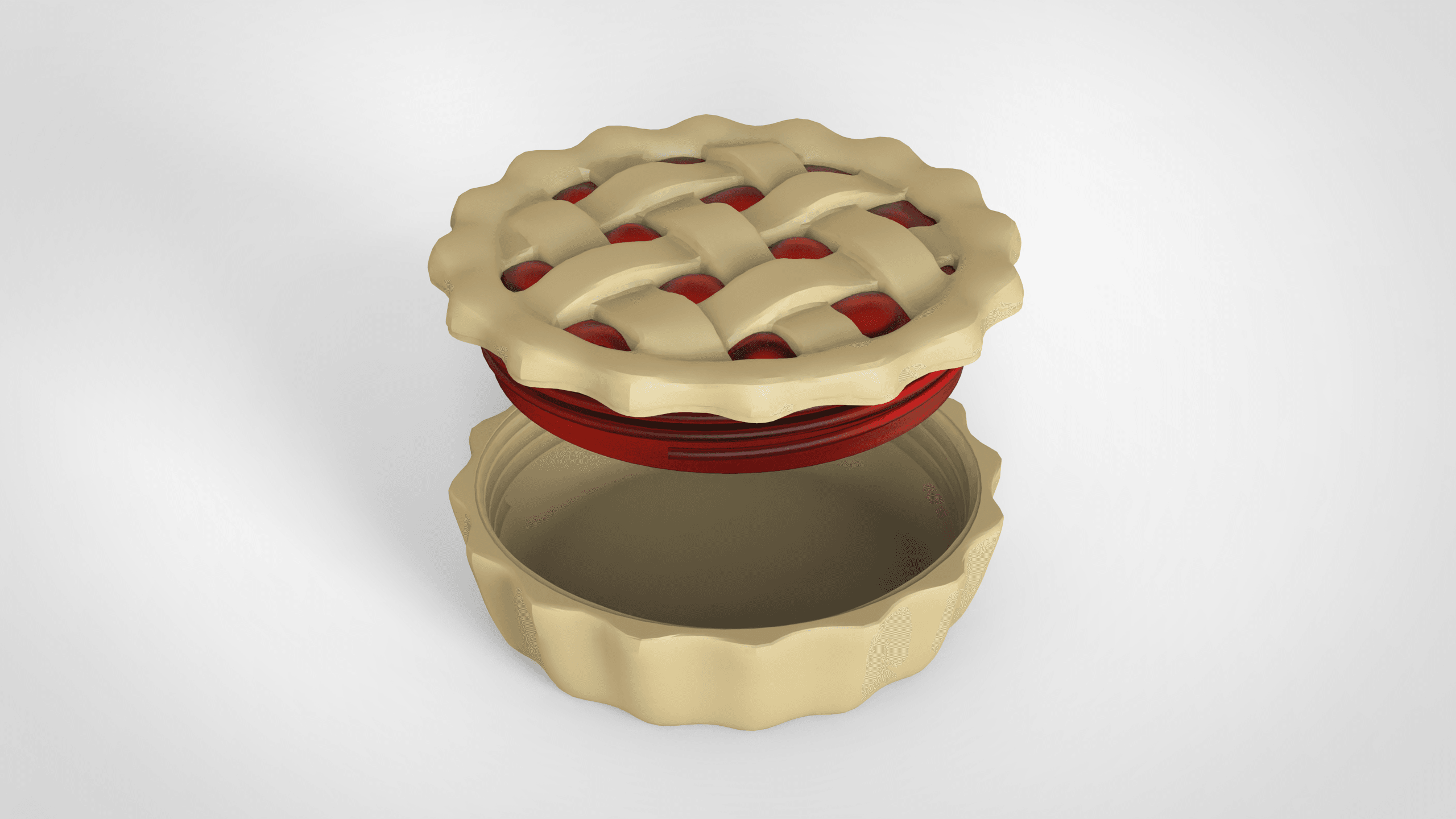 Cherry Pie Box 3d model