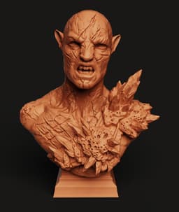 Ice Demon Bust STL | Fantasy Villain 3D Print | Decor 3d model