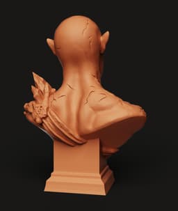 Ice Demon Bust STL | Fantasy Villain 3D Print | Decor 3d model