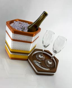 Wine Bucket - Champagne Ice Bucket Chiller With Storage Tray 3d model