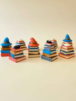 Enchanted Library Bookstack Clicker Keychain Fidget Toy Bundle 3d model